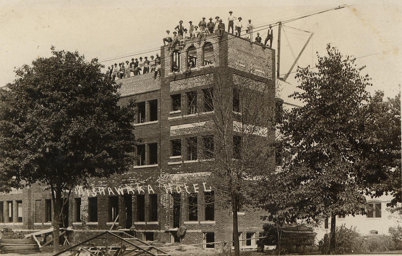 History - 1909 - Hotel Mishawaka Hotel Mishawaka, completed in 1909
