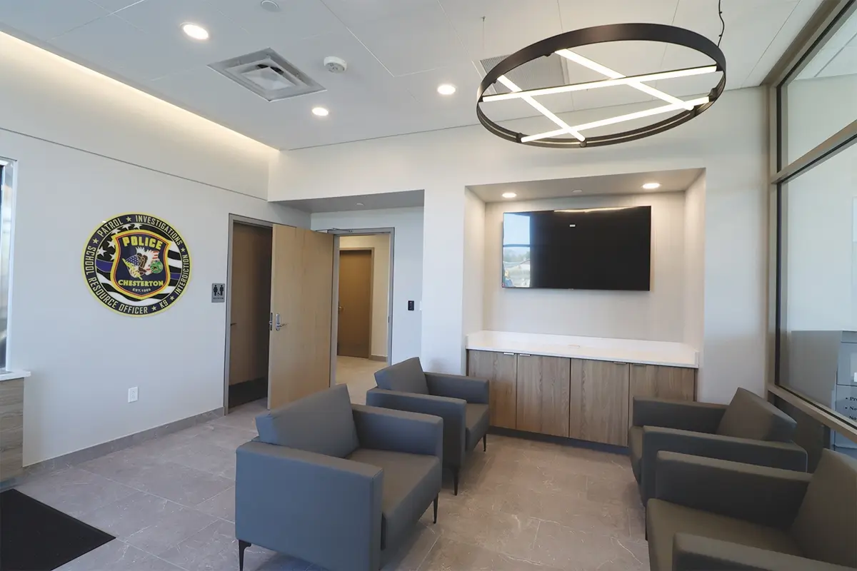 full-width_CPD Chesterton Police Station - Lobby - Chesterton, IN