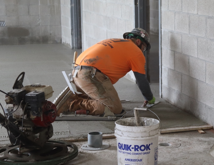 Concrete team in action - University of Notre Dame