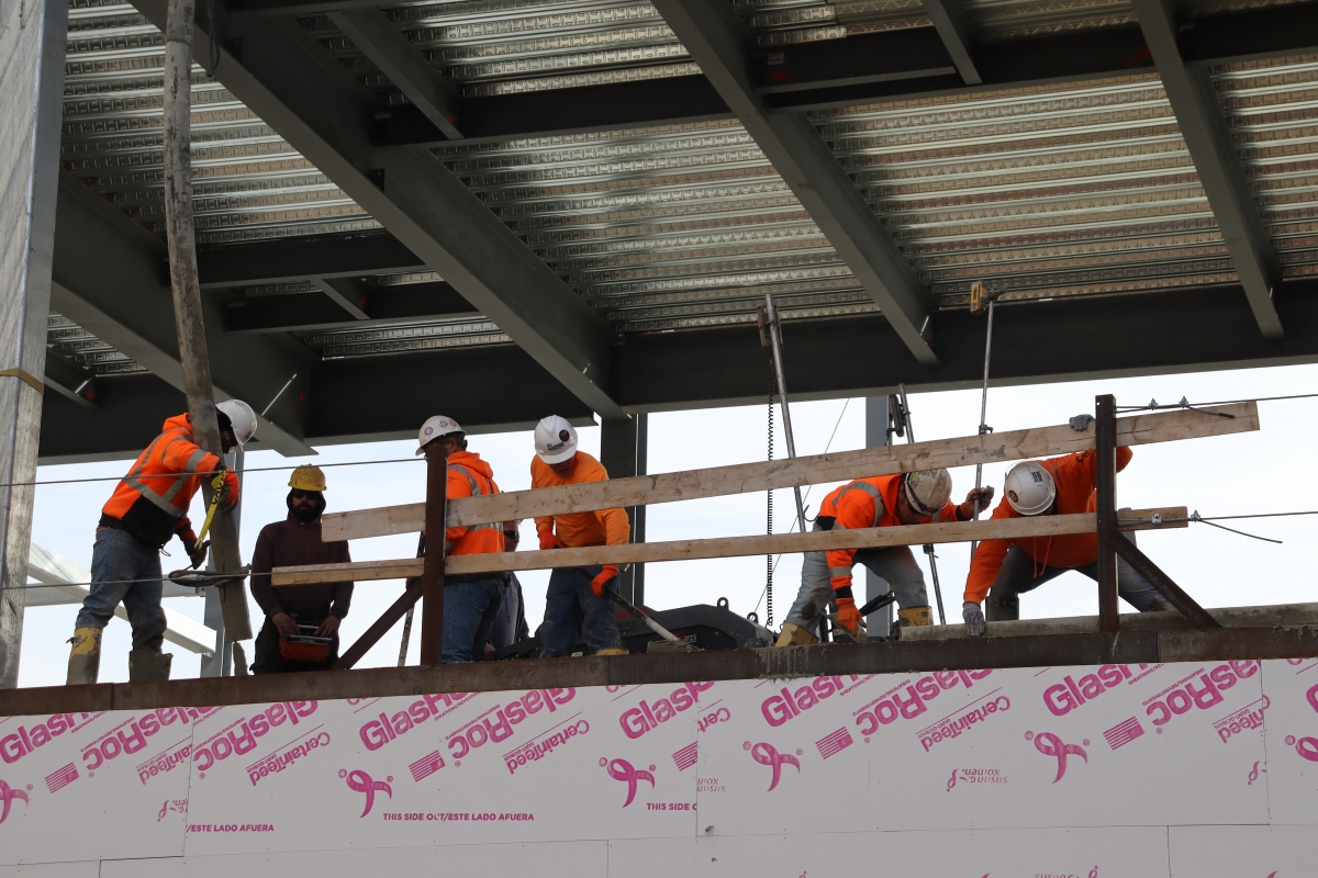 Concrete team in action - Raclin Murphy Encore Center