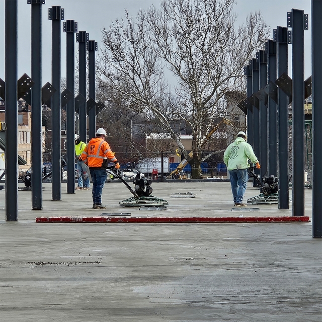 Concrete team in action - Four Winds Field South Bend