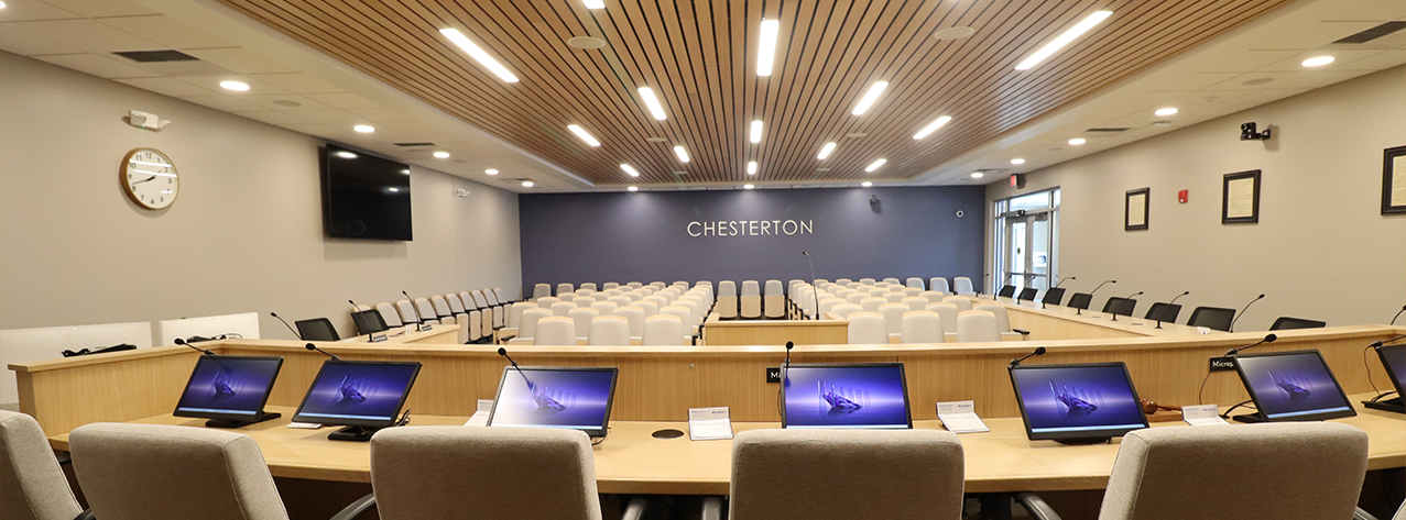 Renovated Chesterton Town Hall Council chambers