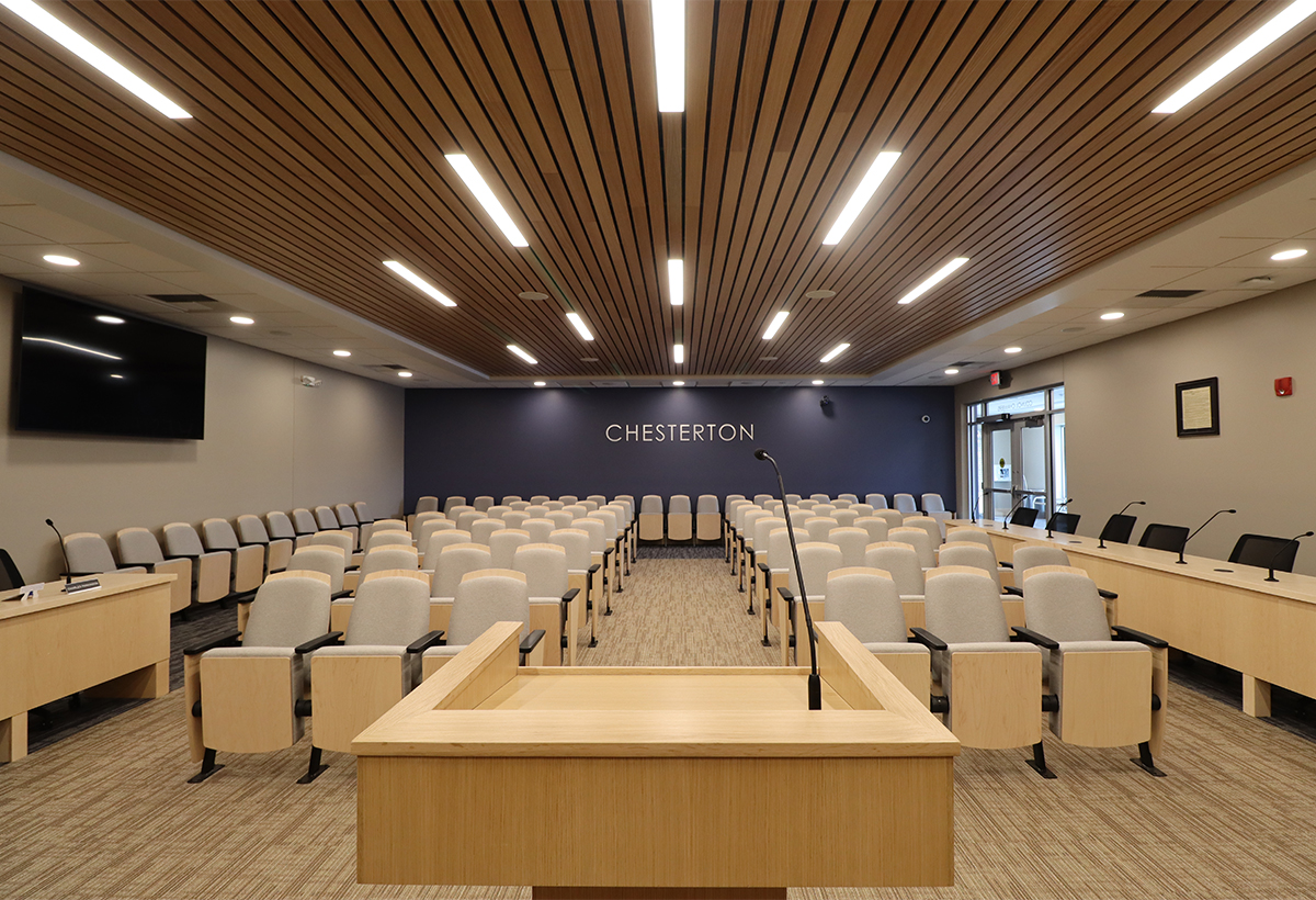 Podium at the Council Chambers