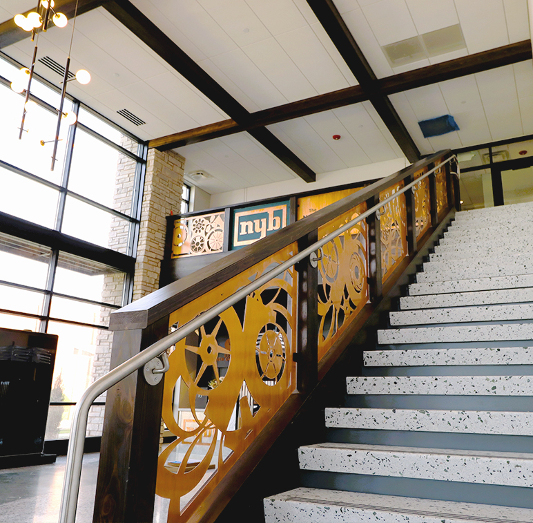 interior staircase of a design/build project